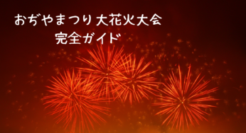 【2025年最新】おぢやまつり大花火大会を120%楽しむ完全ガイド！穴場スポット＆注意点解説